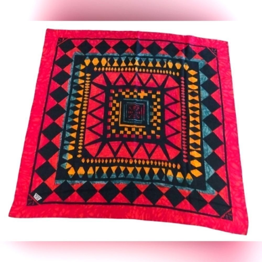 Liberty of London Vintage Silk Scarf Harlequin Rolled Hem
